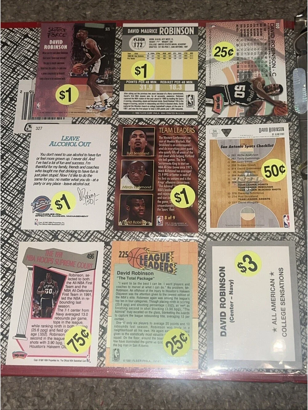 Big Lot Of 39 David Robinson Basketball Cards San Antonio Spurs #50